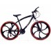 Bicycle Mercedes Benz Black-Red on cast wheels with 6 spoke wheels